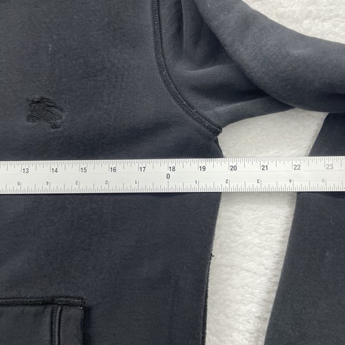 Burberry Brit Mens Claredon Full Zip Hoodie Plaid Check Logo Black M Sweatshirt - Picture 5 of 8