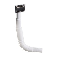 Stainless Steel Overflow Pipe for Sink Side Mount Square Design Leak for proof