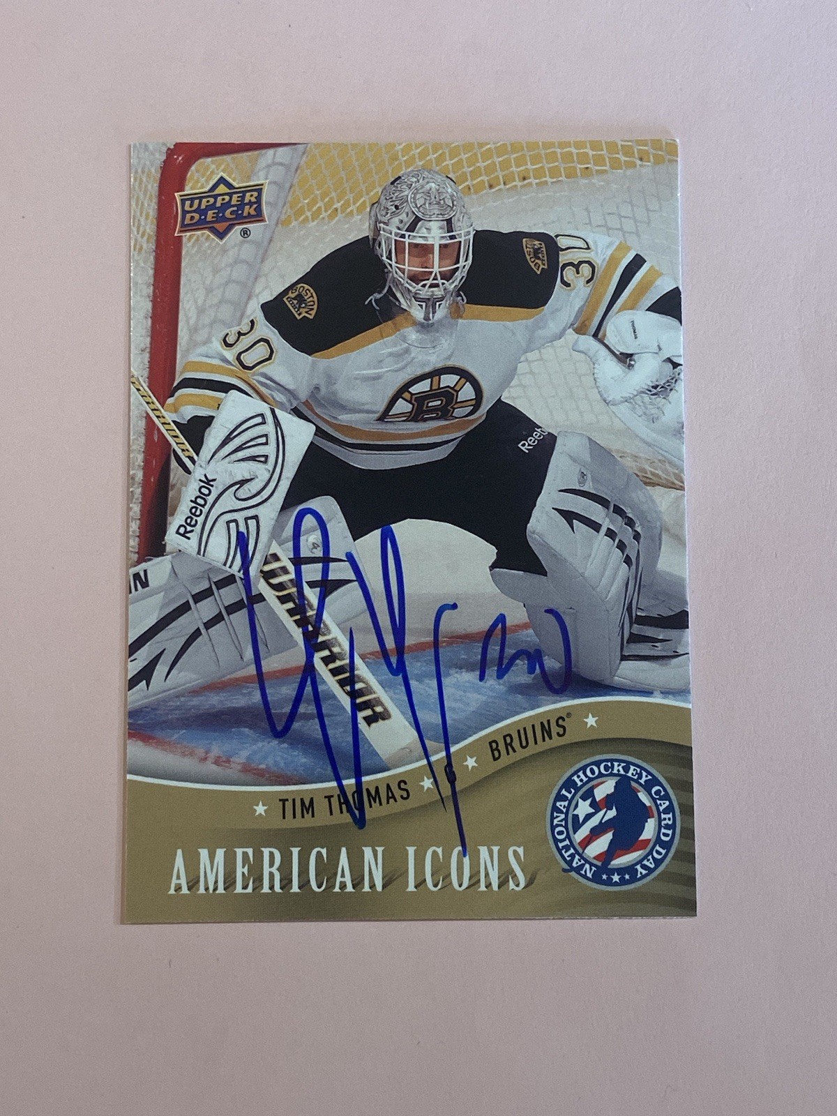 Tim Thomas 2012-13 Upper Deck American Icons IP Auto Autograph #2