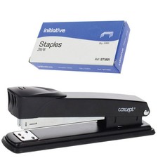 Full Strip Metal Stapler - Heavy Duty Desk Office 24/6 26/6 - Plus 5000 Staples