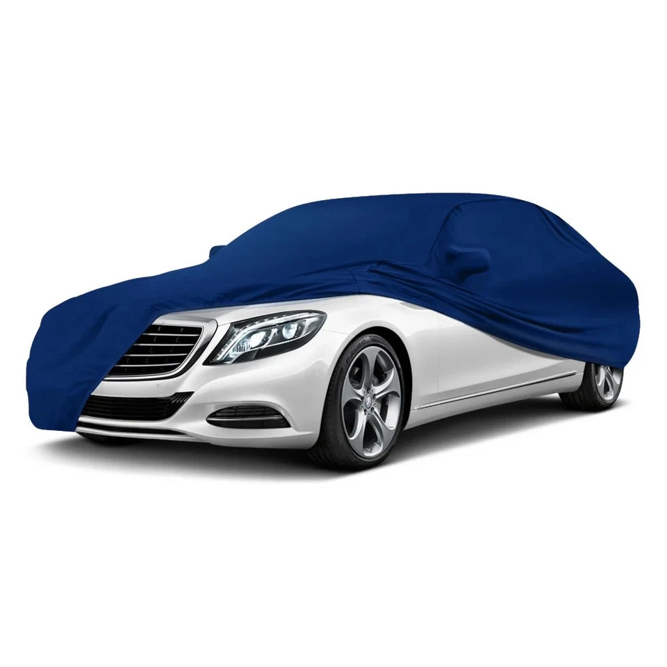 For Audi A8 Quattro 11-18 Satin Stretch Indoor Impact Blue Custom Car Cover — 第 2/4 张图片