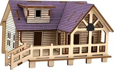 3D Puzzles for Adults, Log Cabin DIY Wooden House Model Kits for Adults to Build