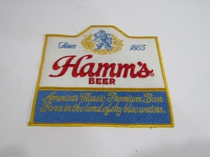 Vintage LARGE Hamm’s Beer Patch - Embroidered- 7” x 7” - NEW OLD STOCK