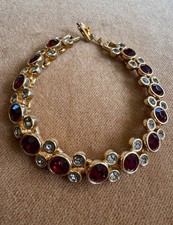 Beautiful Vintage Red Crystals Swarovski Bracelet