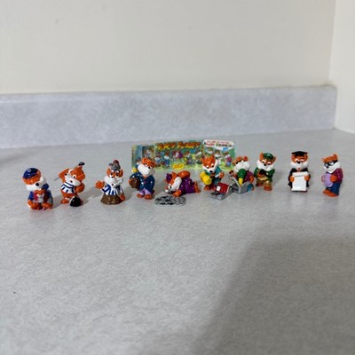 Ferrero Kinder Surprise Fancy Fuxies Fox Figurines Complete Set 10 Vintage 1998