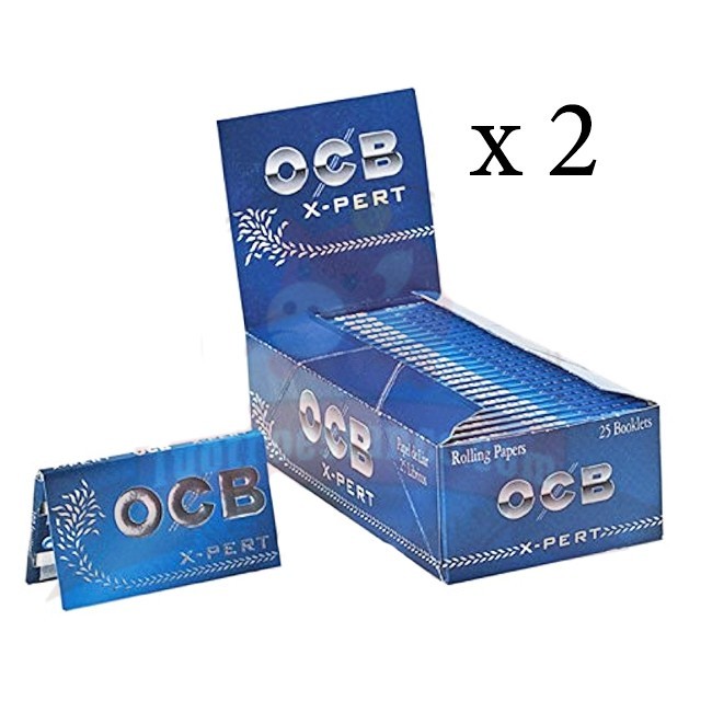 Cartine Corte Doppie OCB Blu - 2 Box da 25 Libretti foto 2