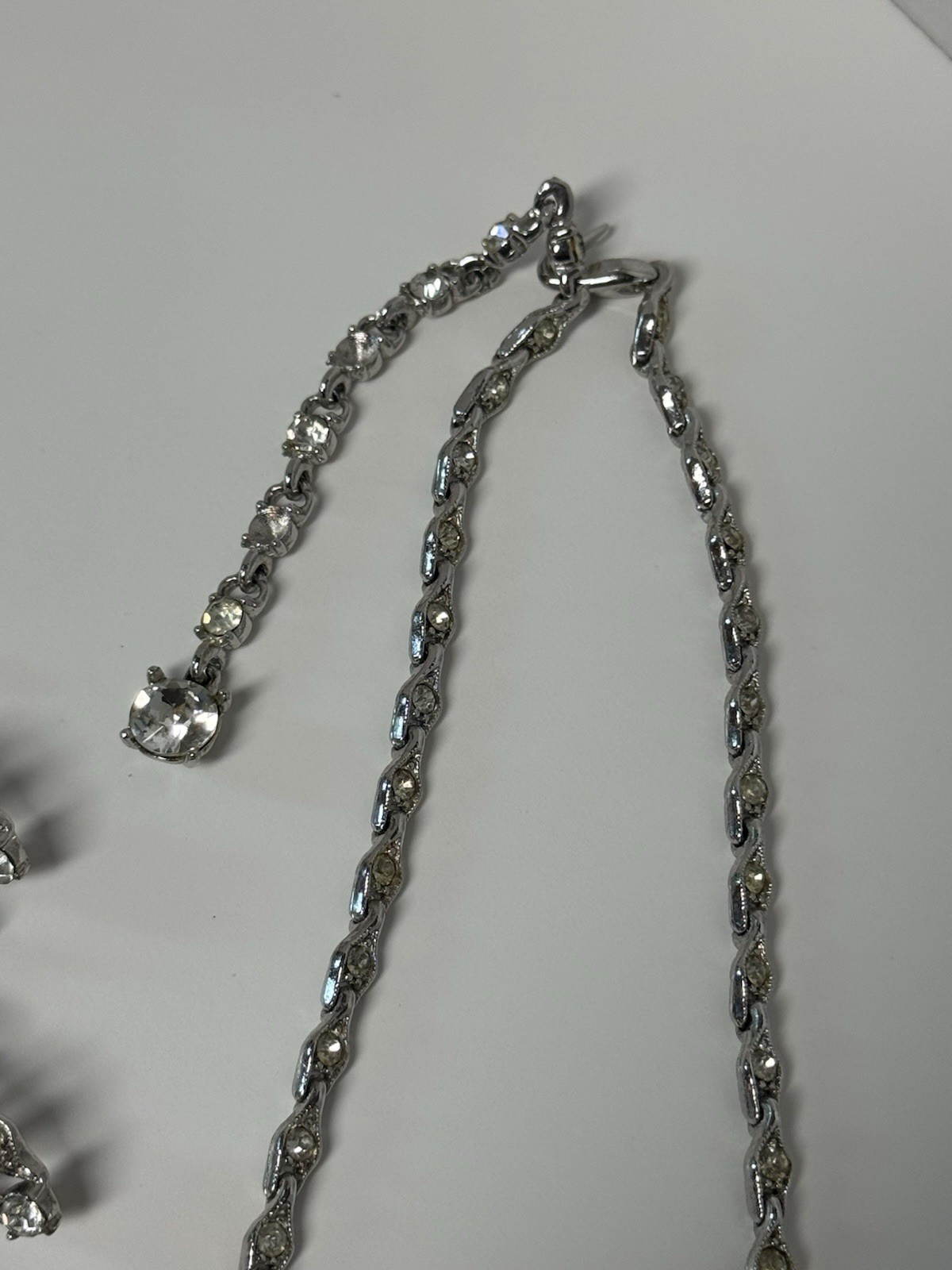 Vintage Bogoff Rhinestone Necklace And Earrings S… - image 5