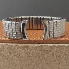Vintage 19mm 18mm 17mm Kreisler Stainless Steel Classic Stretch Watch Band