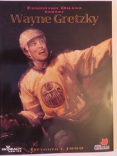 October 1, 1999 Edmonton Oilers game program vs New York Rangers Gretzky tribute