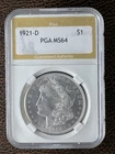 1921 D Morgan Dollar, Silver $1, Free Shipping