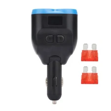 Car LCD Cigarette Lighter Socket Splitter Dual USB Charger Power Adapter DC 12V