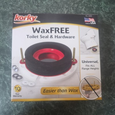 Korky Universal Wax Free Toilet Seal & Hardware Made In USA
