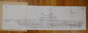 WWII US Navy Bureau of Ships Typical Aircraft Carrier Training Print 1942