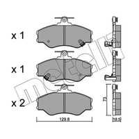 Metelli BremsbeläGe Bremsbelegsatz Vorne FüR Hyundai H100 Kasten