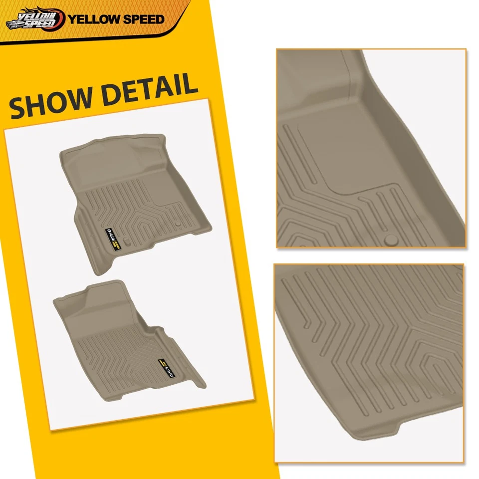 Tapetes forros 3D TPE para todo tipo de clima aptos para Ford F-150 SuperCrew Cab 2009-2014 Foto 3 de 4