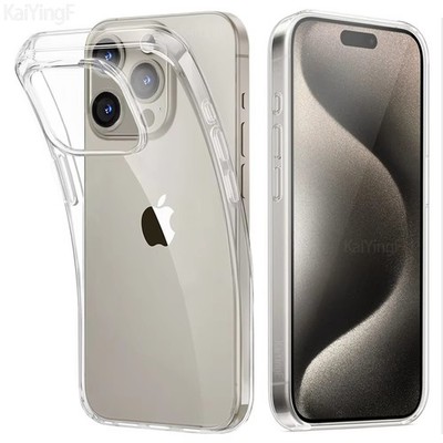 Luxus Clear Case iPhone 16 15 14 13 12 11 Pro Stoßfest Slim Cover