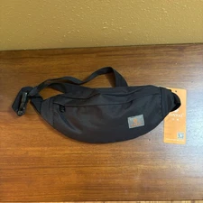 NWT! Tinyat Fanny Pack Waist Bag Black Adjustable Belt Orange Lining
