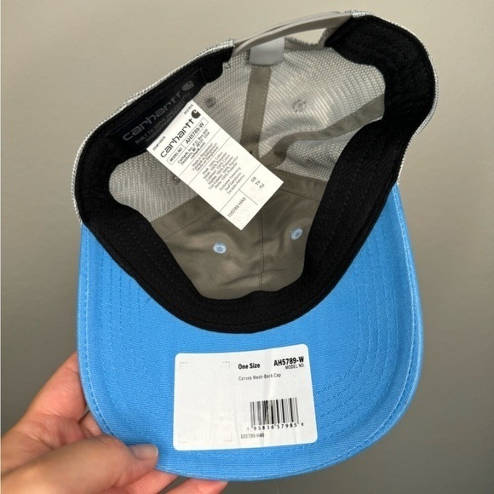 NWT Carhartt Women's Canvas Mesh Cap in Moonstone thumbnail 3