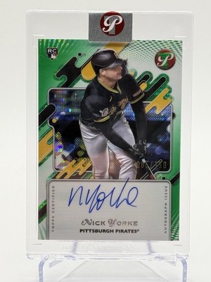 Nick Yorke RC Green Auto /150 2025 Topps Pristine PA-NY Pirates Rookie