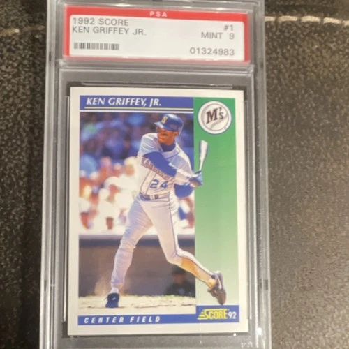 Score 1992 Ken Griffey Jr #1 Seattle Mariners PSA 9 Base Set Baseball Card