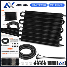 Universal 8 Row Aluminum Transmission Oil Cooler Kit - 516 Hose Engine Mount Universal 8 Row Aluminum Transmission Oil Cooler Kit - 516 Hose Engine Mount
