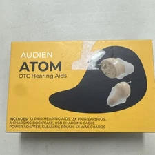 Audien Atom Rechargeable Wireless OTC Hearing Aids