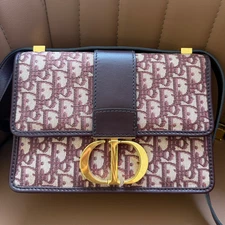 Dior Montaigne 30 Oblique Red Black Gold Buckle Shoulder Crossbody Bag