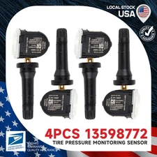 4PCS TPMS Tire Pressure Sensor 315MHz 13598772 For Cadillac Chevrolet Buick GMC