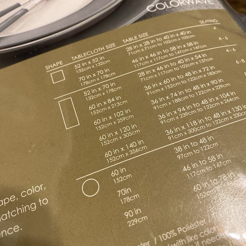 NIP Noritake Colorwave Spill Proof 60 x 120 Inch Oblong Tablecloth GREEN - Picture 8 of 9