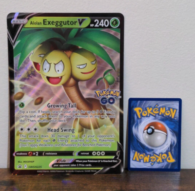Alolan EXEGGUTOR V SWSH225 Promo Pokmon Go Card Near Mint JUMBO Oversized