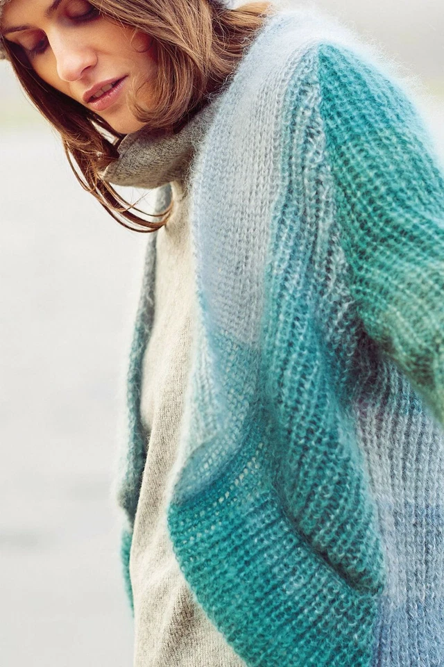 Rico Design ::Essentials Kid Mohair ❤️ Silk Colourlove #07:: Turquoise 100g 45%  - Image 3 of 4