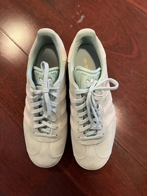 adidas gazelle silver green womens Women's adidas Gazelle Bold Clear Mint/Lucid Blue/Gold Metallic / 7.5 main image 0