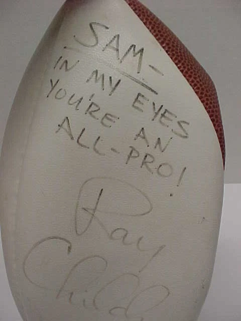 RAY CHILDRESS 79 Houston Oilers Firmado Wilson NFL Fútbol Paul Tagliabue Foto 4 de 4