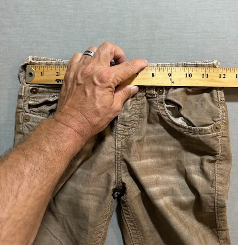 True Religion Corduroy Jack Boys 10 Beige Zip Straight Pocketed 24X26. - Picture 6 of 11