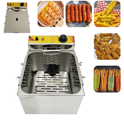 110V 12L Multi-purpose Sausage/French Fry Electric Fryer Cheese Hot Dog Fryer