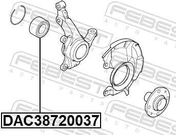 FEBEST DAC38720037 Wheel Bearing for HYUNDAI,HYUNDAI (BEIJING),KIA,KIA (DYK) - Bild 2 von 3