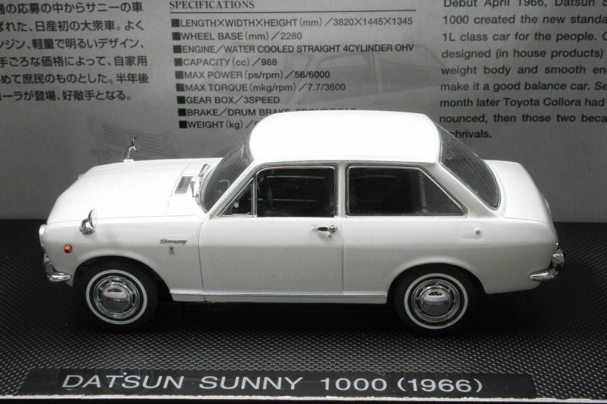 1:43 EBBRO 43844 NISSAN DATSUN SUNNY 1000 (B10 ) 1966 DIE