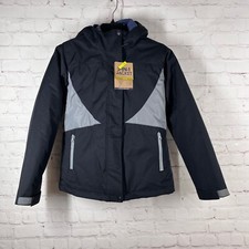 Magellan Academy Girls Small 3-IN-1 Jacket Coat Outerwear Parka Black Gry Galaxy
