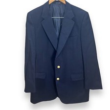 Men  s Vintage Burberrys Navy Wool Suit Jacket Blazer Size 44