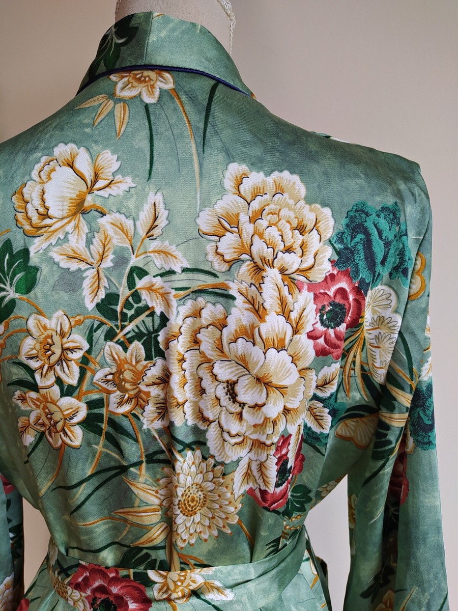 ZARA GREEN FLORAL PRINT ORIENTAL KIMONO SIZE XS-S BLOGGERS ZARA GREEN FLORAL PRINT ORIENTAL KIMONO SIZE XS-S BLOGGERS