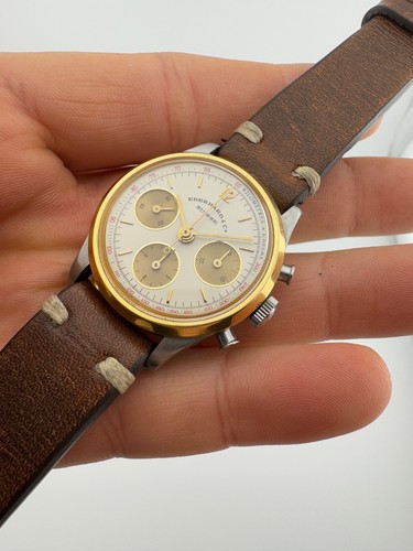Eberhard & Co. Contograf 32026 Chronograph Contograf Trois Calibre Lemania 1873 - Foto 11 di 18
