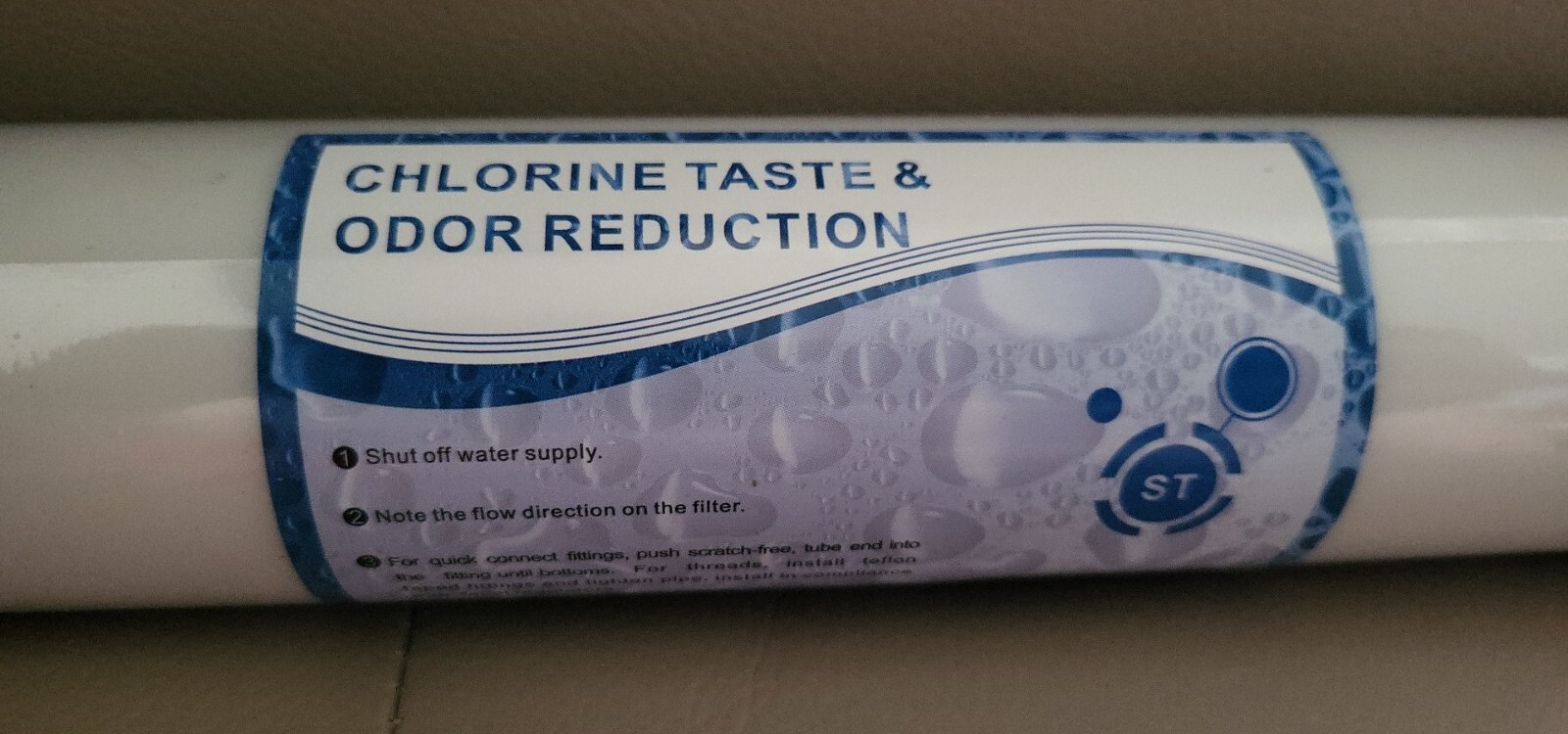 ST Water Filter In-Line T33 Chlorine Taste Odor Reduction CL10RO 1/4 ...