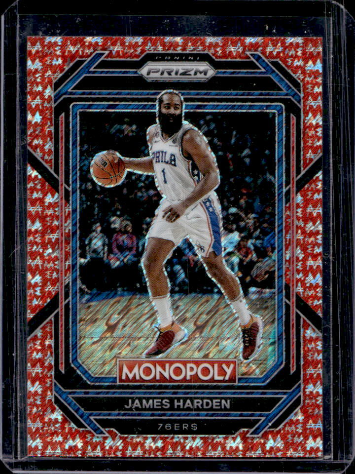 2022-23 Panini Prizm Monopoly James Harden Red Money Shimmer #/100 #68