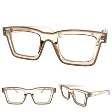 New Classic Elegant Modern Retro Style Clear Lens EYE GLASSES Nude Optical Frame