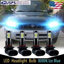 For Toyota RAV4 1998 1999 2000 4X 9005+9006 LED Headlight Bulb High Low Beam HKL