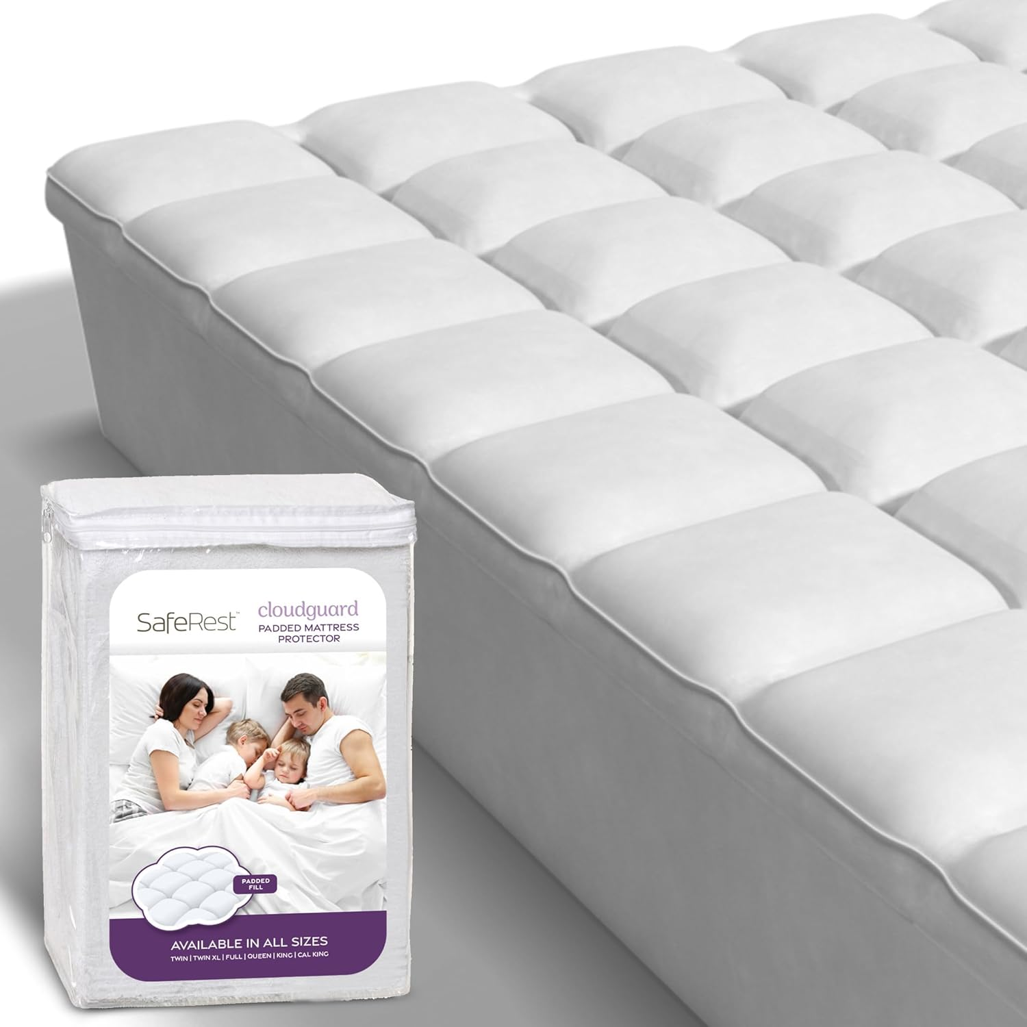 Cloudguard - Queen Size Hybrid Mattress Protector & Pad (Extra Padded) - 100% Wa
