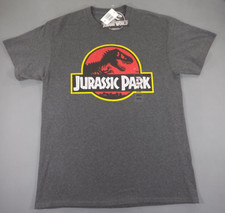 NWT Jurassic Park Short Sleeve T Shirt Jurassic World Mens M Gray T-Rex Print