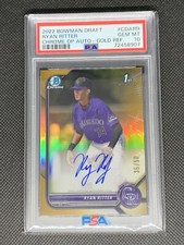 Ryan Ritter 2022 Bowman Draft 1st Chrome Gold Refractor Auto CDA-RR /50 PSA 10