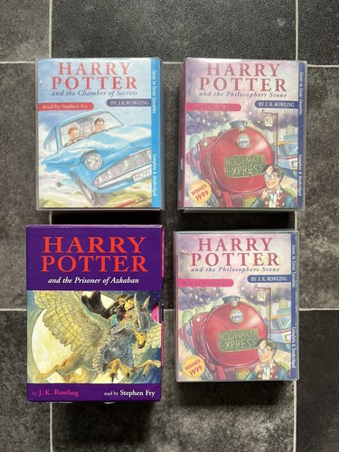 BUNDLE 4 Sets Harry Potter Azkaban, Chamber, Philosophers Audio Books Cassettes