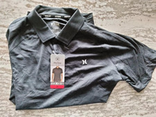Hurley Mens Short Sleeve Stretch Performance Polo Shirt Medium MINT FREE SHIP 